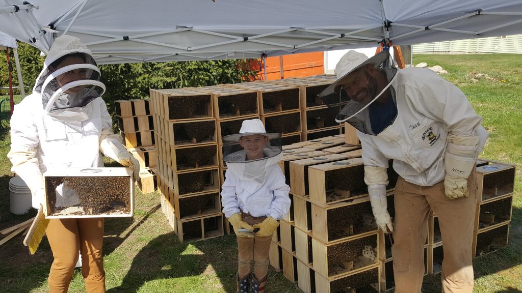 Great Grandson Wesley helping in 2021